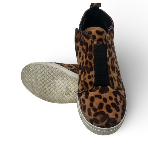 Torrid Leopard Faux Suede High-Top Wedge Sneaker (Size 10W) - Picture 3 of 7